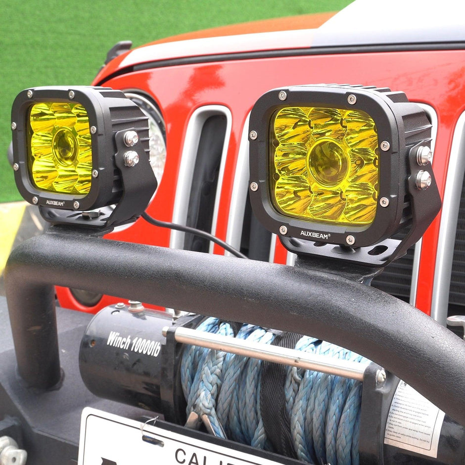 5 Inch 110W White/Amber Spot Light LED Driving Lights for Dodge Ram 1500/2500/3500