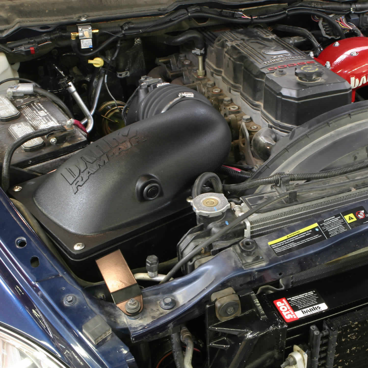 Ram-Air Cold-Air Intake System Dry Filter 03-07 Dodge 5.9L Banks Power