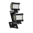 2PCS BLACK DUAL A-PILLAR LIGHT LOWER WINDSHIELD HINGE MOUNTING BRACKETS LED POD LIGHT FOR 2007-2017 JEEP WRANGLER JK