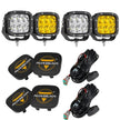 XP-ULTRA Series 5 Inch 132W 15600LM White/Amber LED Pods Driving Light with Amber DRL
