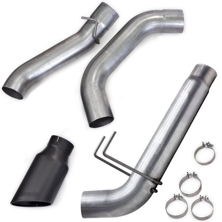 Banks Monster Exhaust System for 19-24 Ram 3500 6.7L Cummins Mega Cab Short Bed (DRW) Cerakote Black Tip (49832-B)