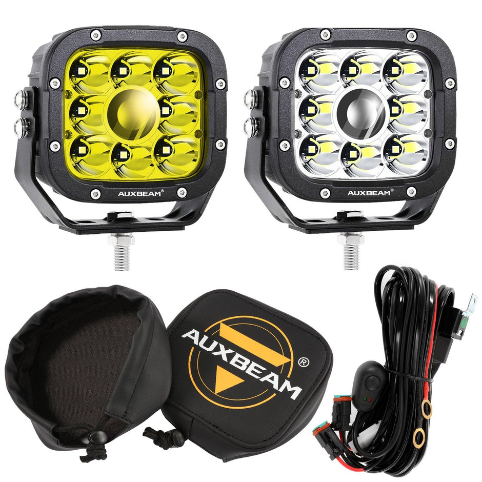 5 Inch 110W White/Amber Spot Light LED Driving Lights for Dodge Ram 1500/2500/3500