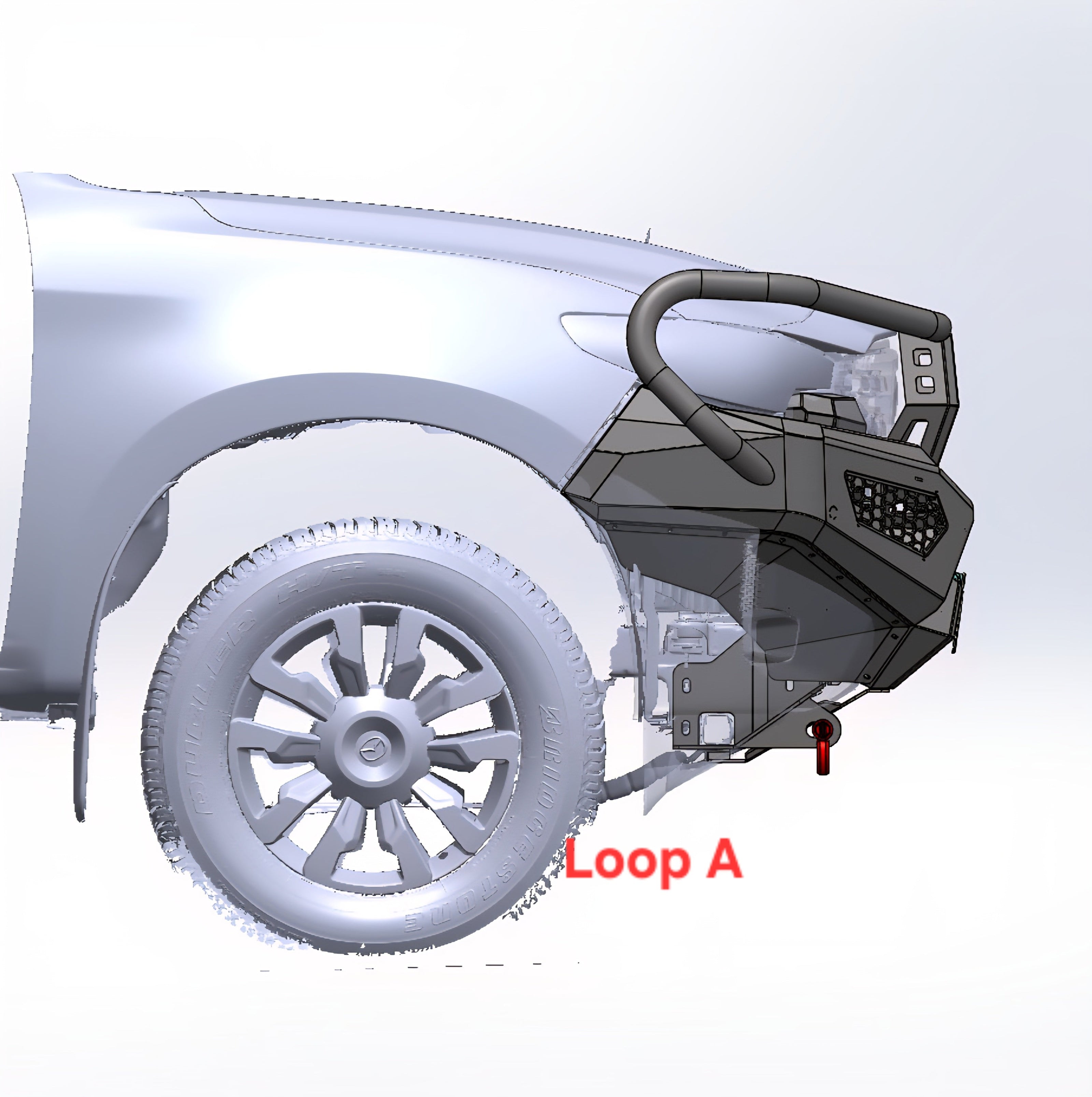 SLX Recon Bull Bar, Suitable For Mazda BT50 Face lift 2025 to current Triple loop