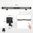 AR-800 RGB Switch Panel with APP+42 Inch 5D-PRO LED Light Bar, Toggle/ Momentary/ Pulsed Mode Supported