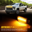 (5pcs/set) LED Front Grille Lights Raptor Style Amber Light Fit for Chevrolet Silverado 2500HD 2020-2021