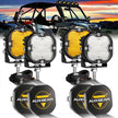XP-ULTRA Series 3 Inch 80W 9600LM LED Pods Lights White&Amber