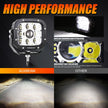 XP-ULTRA Series 5 Inch 110W 11000LM White/Amber LED Driving Lights Pods Light