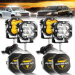 XP-ULTRA Series 3 Inch 80W 9600LM LED Pods Lights White&Amber
