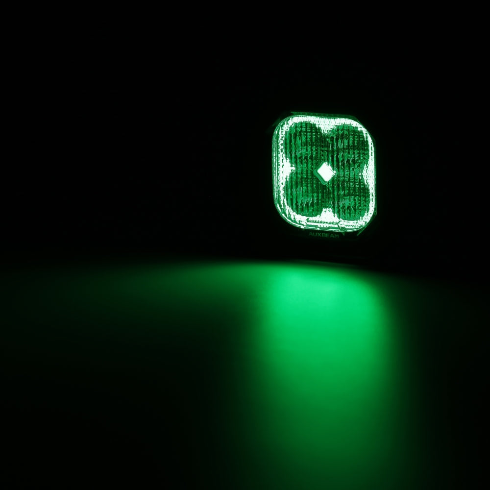 Color Play Series 3 Inch 116W RGB LED Pod Lights Flood Off Road Lights With 8 Backlight Options