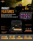 AC Series 8 Gang (AC-800) RGB Switch Panel with APP&Remote Control, Toggle/ Momentary/ Pulsed Mode Supported(One-Side Output)