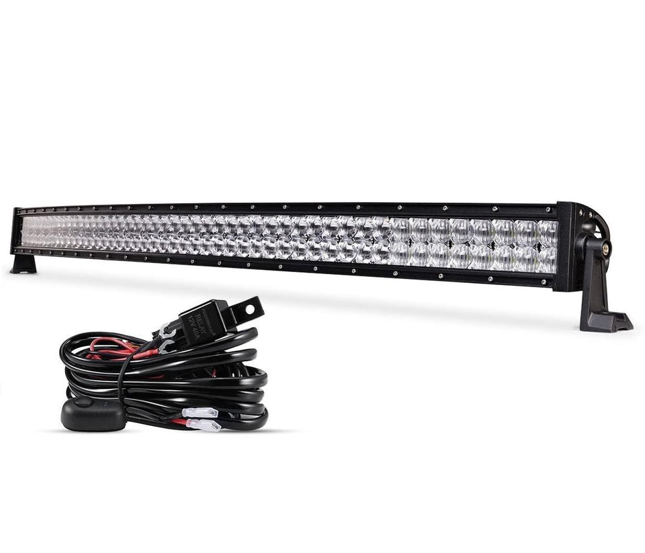 22 Inch-52 Inch 5D Series Straight/Curved Combo Beam Double Row LED Light Bar for Ford Bronco