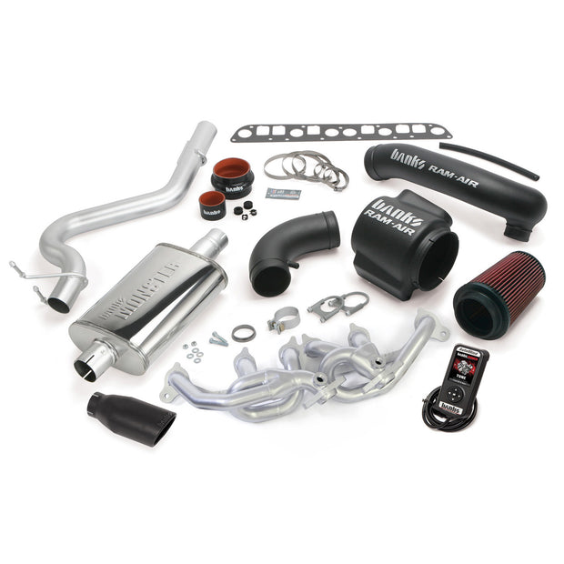 Banks PowerPack Bundle Complete Power System w/AutoMind Programmer Black Tip 04-06 Jeep 4.0L Wrangler LJ Unlimited (51337-B)