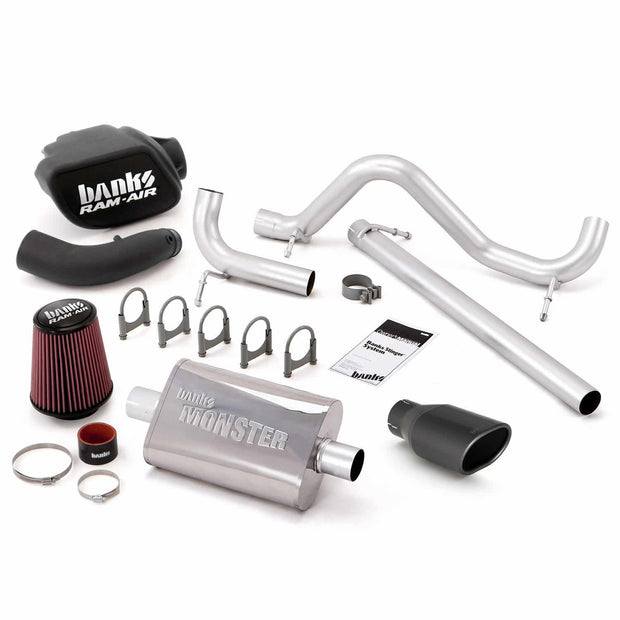 Banks Stinger Bundle Power System No AutoMind w/Single Exit Exhaust Black Tip 07-11 Jeep 3.8L Wrangler JK 2 Door (51338-B)