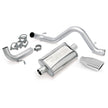 Banks Monster Exhaust System Single Exit Chrome Obround Tip 12-18 Jeep 3.6L Wrangler JK All 4 Door (51343)