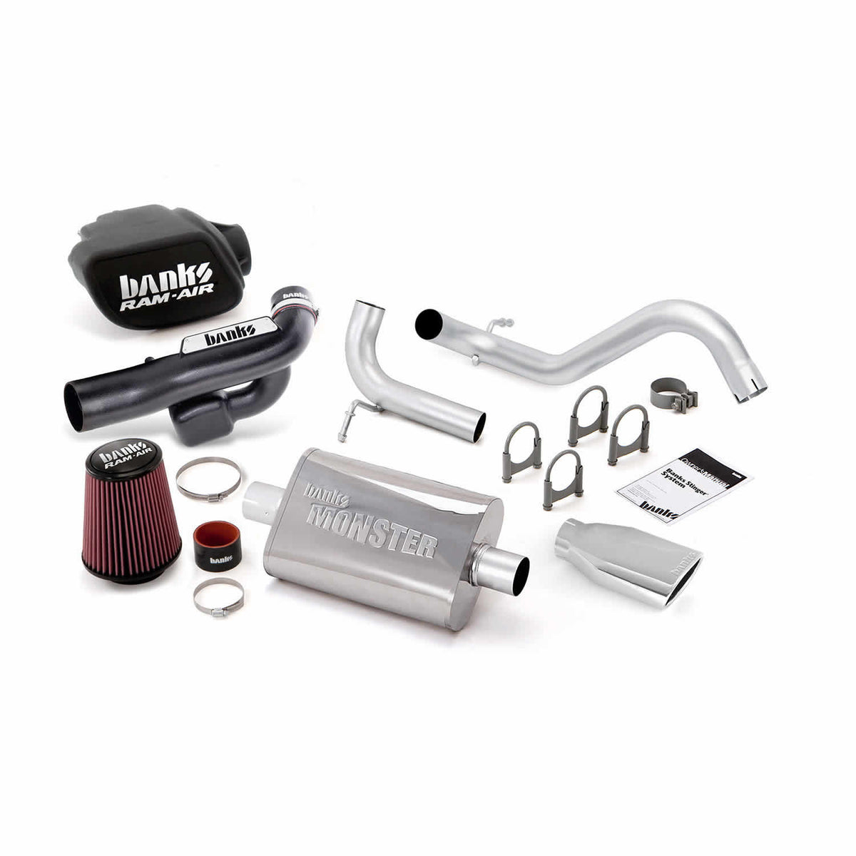 Banks Stinger Bundle Power System No AutoMind w/Single Exit Exhaust Chrome Tip 12-18 Jeep 3.6L Wrangler JK All 2 Door (51344)