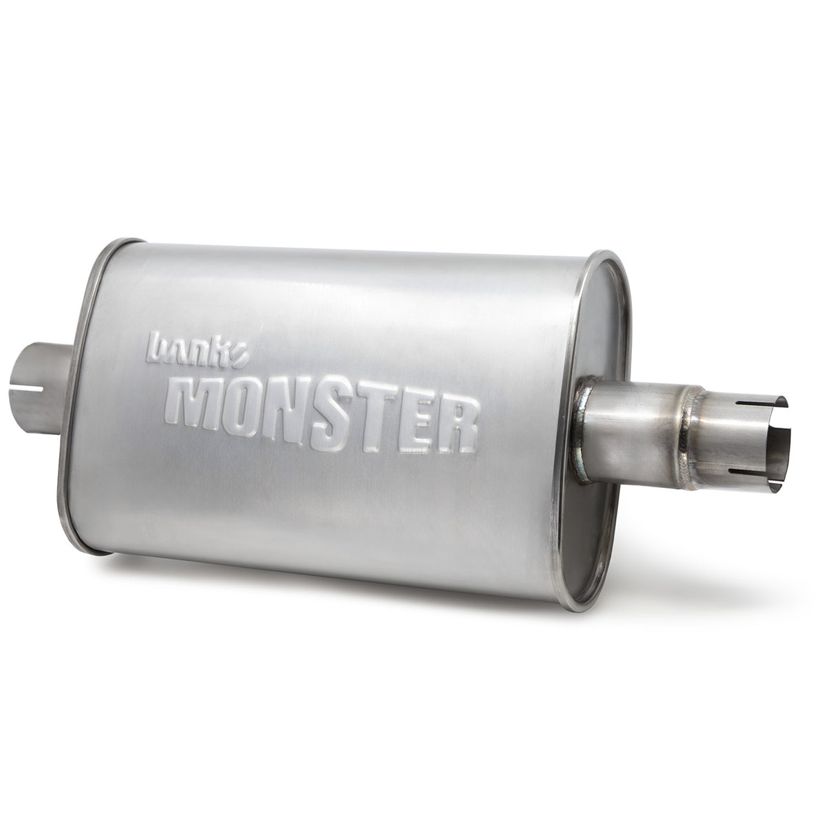 Banks Stainless Steel Exhaust Muffler 2.5 Inch Inlet and Outlet w/adapter 91-99 Jeep 4.0L (52636)
