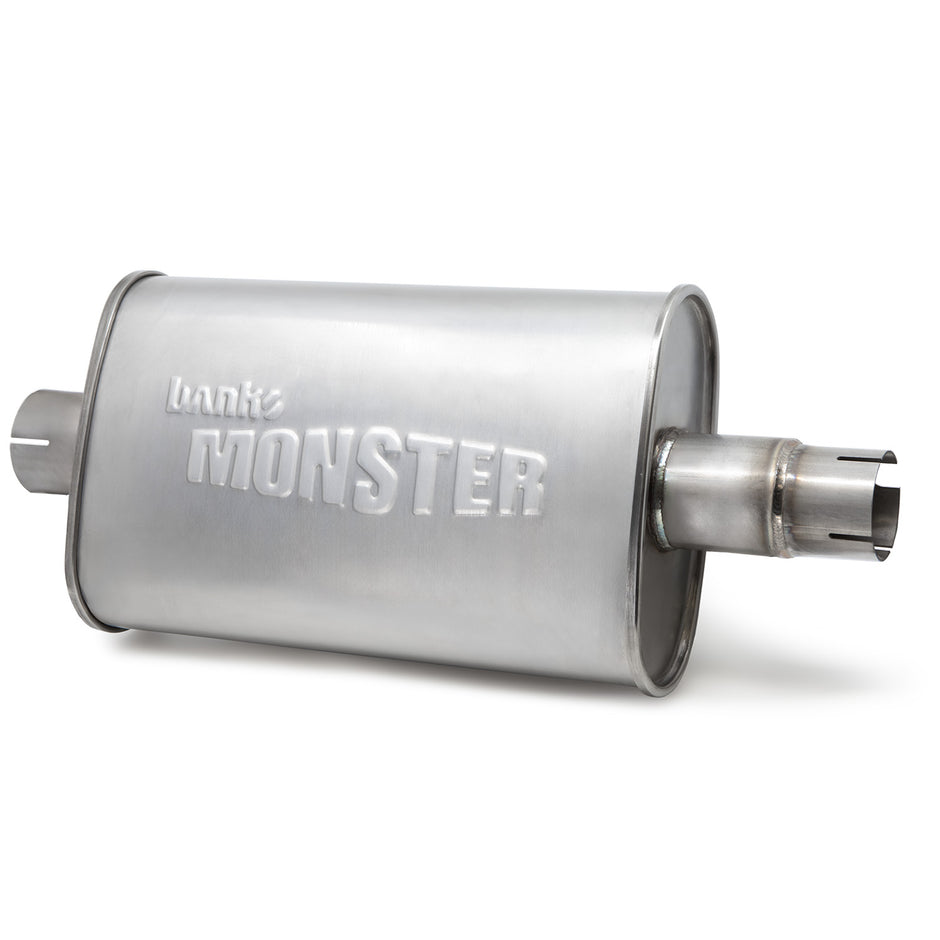 Banks Stainless Steel Exhaust Muffler 2.5 Inch Inlet and Outlet w/adapter 91-99 Jeep 4.0L (52636)