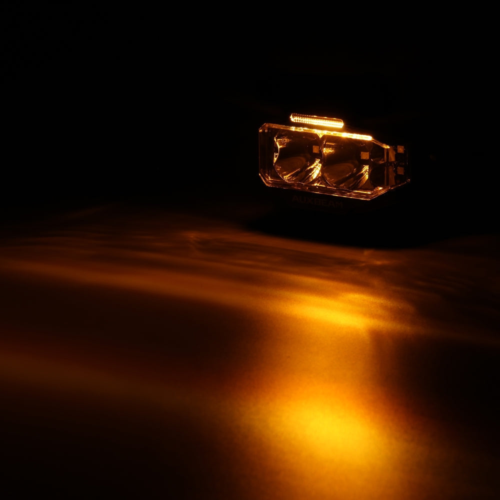 V-MAX Series | 4 Inch 72W 6960LM Combo Beam Side Shooter LED Rectangular Pod Lights with Amber DRL