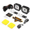 5 Inch 110W White/Amber LED Driving Lights Pods Light with A-Pillar Mounting Bracket For Ford Bronco 2/4 Door 2021 2022
