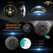 4 Inch 30w LED Fog Lights With White DRL+Amber Turn Signal For Jeep Wrangler 07-18 JK TJ LJ Front Bumper Lamp