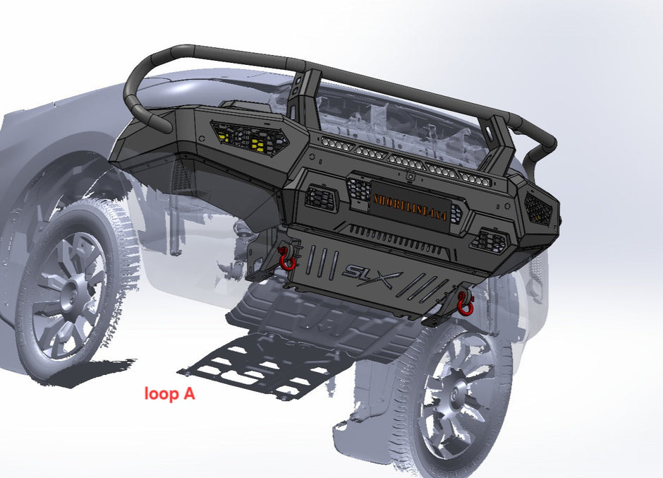 SLX Recon Bull Bar, Suitable For Mazda BT50 Face lift 2025 to current Triple loop