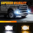 (2pcs/set) 60W LED Fog Lights with DRL/ Turn Signal for Ford F150 2015 2016 2017 2018 2019 2020