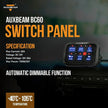 Single Series 6 Gang (BC60) LED Switch Panel, Off Road Light Controller (Blue)