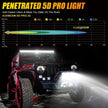 NEW VERSION 22 Inch 5D-PRO Series Combo Dual Row LED Light Bar with DT Wiring Harness Kit for Chevy Colorado