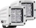 Hybrid Diffused Surface Mount White Housing Pair D-Series Pro RIGID Industries
