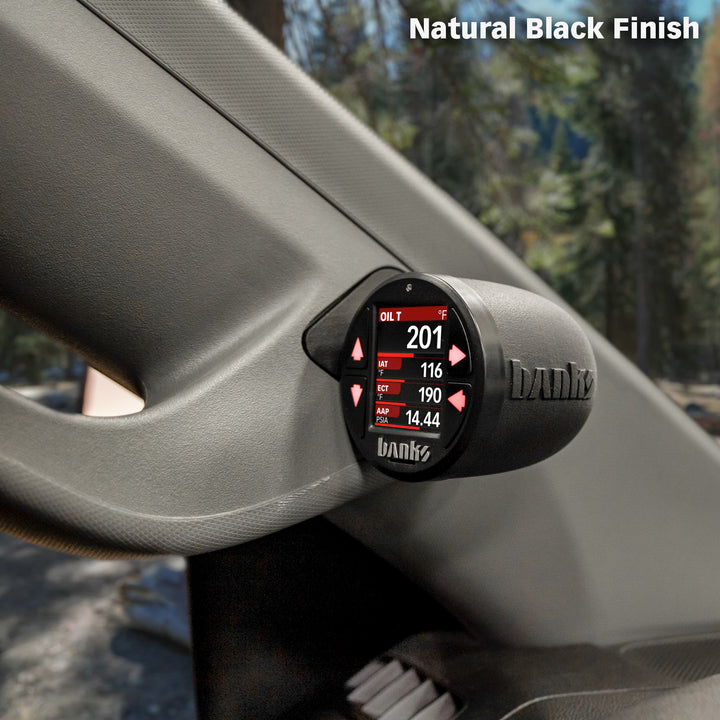 Banks iDash Stealth Pod Mounts for 19-21 Chevy/GMC 1500, 20-23 2500/3500 and 2024-25 WT/Custom Single Pod (63359)