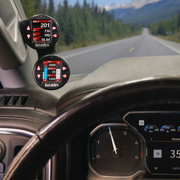 Banks iDash Stealth Pod Mounts for 19-21 Chevy/GMC 1500, 20-23 2500/3500 and 2024-25 WT/Custom Dual Pod (63362)