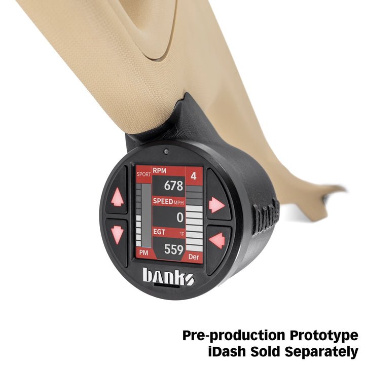 Banks iDash Stealth Pod Mounts for 11-16 Ford Super Duty Single Gauge (63374)