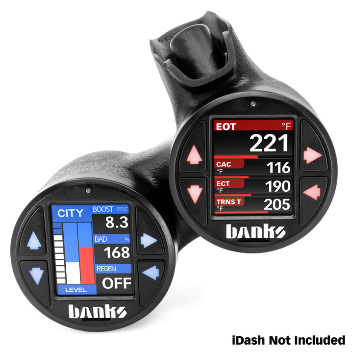 Banks iDash Stealth Pod Mounts for 11-16 Ford Super Duty Dual Gauge (63375)
