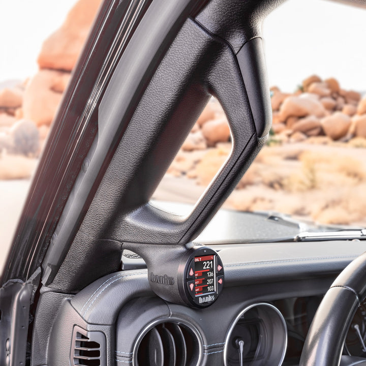 Banks Lower iDash Stealth Pod Mount for 18-23 Jeep JL and 20-23 Gladiator (63377)