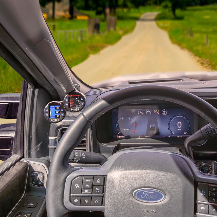 Banks iDash Stealth Pod Mount for 21-25 Ford F-150 and 23-26 Super Duty Dual Pod (63383)