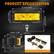 R5 Series | 5 Inch 68W Amber Square Side Shooter Spot Beam LED Pod Lights LED Light Bar