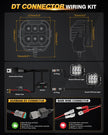 6/8Pcs 5 Inch 132W Amber DRL LED Pod Lights with Power Harness