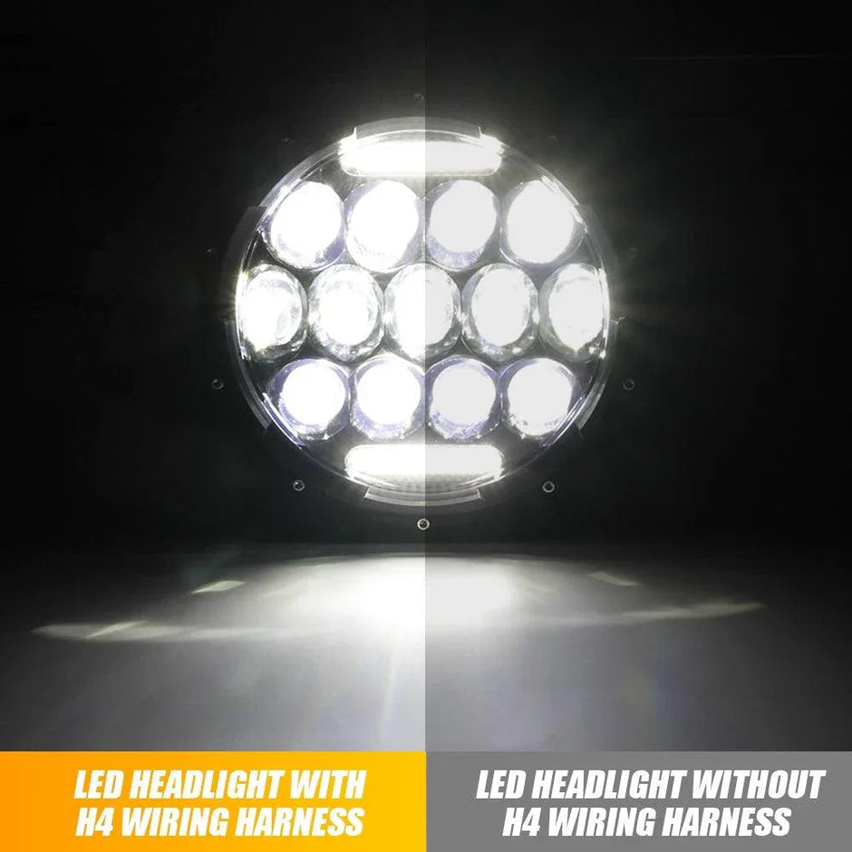 (2pcs/set) 2 Leads H4 LED Headlight Brightness Intensifier Wiring Harness, 9003 Headlight Relay Harness Kit with Fuse for 5x7 7x6 H6054 6054 Headlight