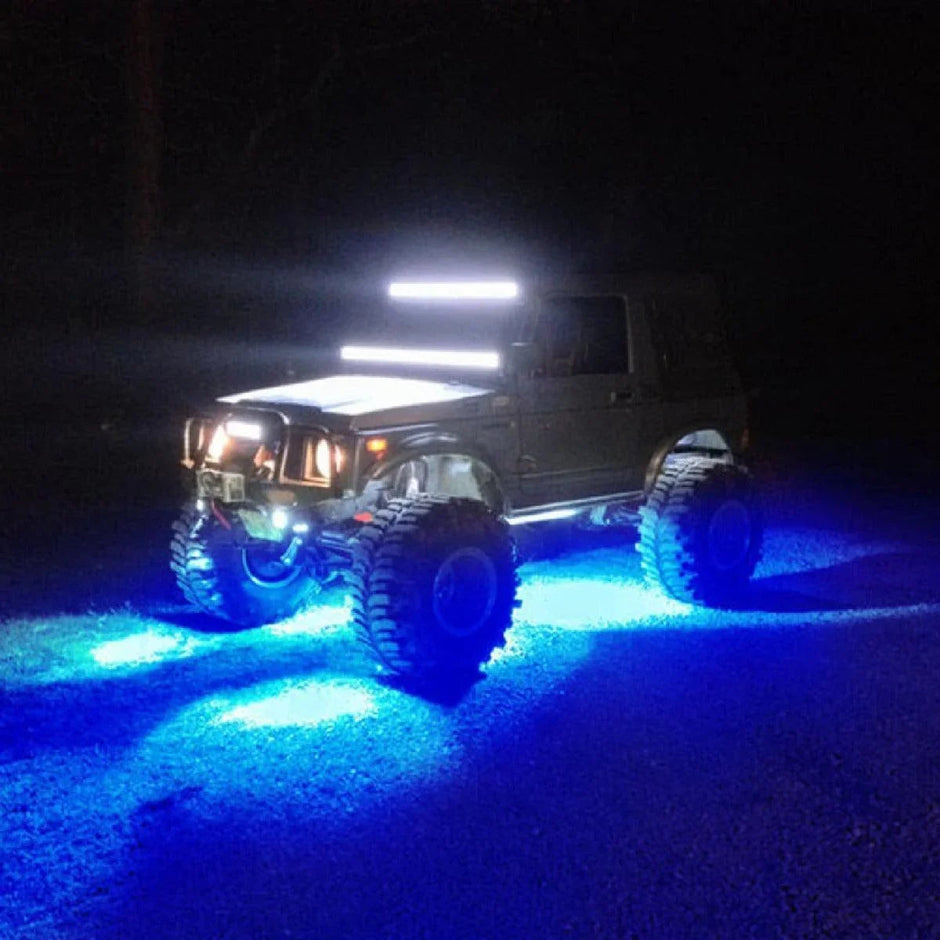 RGB LED Rock Light Set with Bluetooth Controller