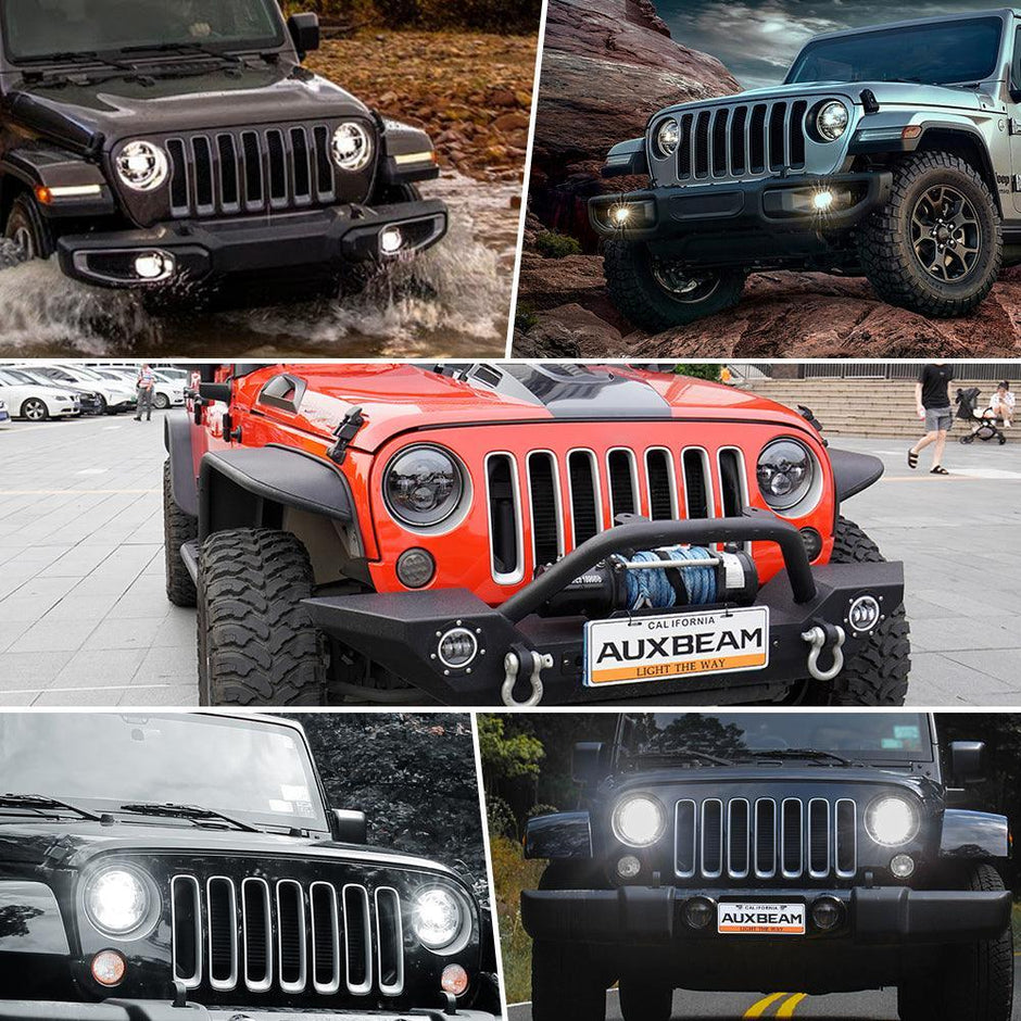 7 inch LED halo headlights