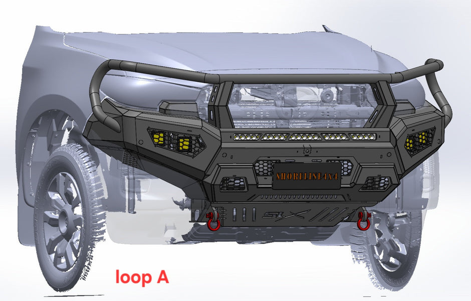 SLX Recon Bull Bar, Suitable For Mazda BT50 Face lift 2025 to current Triple loop