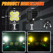 XP-ULTRA Series 3 Inch 80W 9600LM LED Pods Lights White&Amber