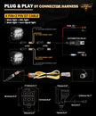 XP-ULTRA Series 3 Inch 84W LED Combo Pod Light Off Road Lights with White DRL&Amber Turn Signal Light
