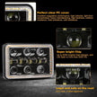(2pcs/set) 4X6 INCH SEALED BEAM LED HEADLIGHT WITH HI/LOW BEAM DRL TURN SIGNAL LIGHT