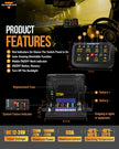 RGB Series 8 Gang (RB80) Switch Panel, Toggle/ Momentary/ Pulsed Mode Supported (Two-Sided Outlet)