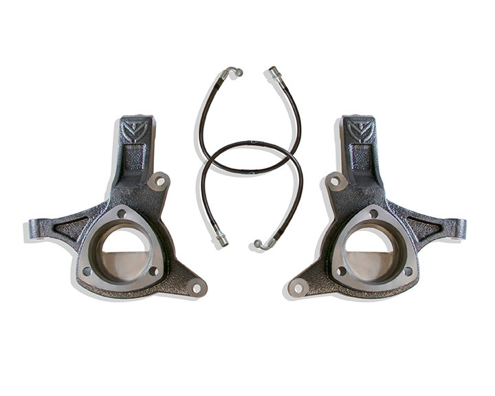 2007-2016 SILVERADO/SIERRA 1500 2WD | 2007-2014 GM SUV 2WD 4.5" LIFT SPINDLES W/ BRAKE LINES (CAST STEEL ARMS)
