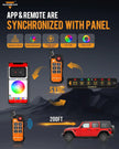 AS Series 4/6/8 Gang RGB Slim Switch Panel with APP&Remote Control, Toggle/ Momentary/ Pulsed Mode Supported(One-Sided Outlet)