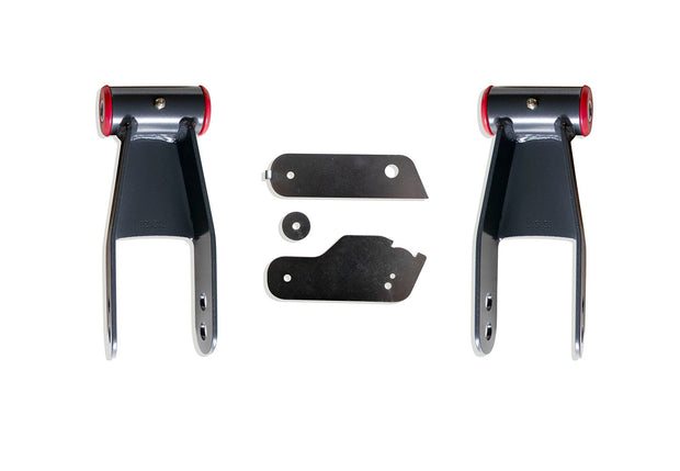 2019-2025 SILVERADO/SIERRA 1500 2WD/4WD 2" LOWERING SHACKLES & SENSOR BRACKETS (ADAPTIVE RIDE MODELS)
