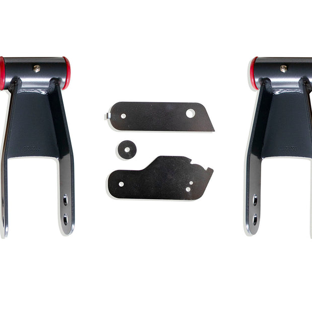 2019-2025 SILVERADO/SIERRA 1500 2WD/4WD 2" LOWERING SHACKLES & SENSOR BRACKETS (ADAPTIVE RIDE MODELS)