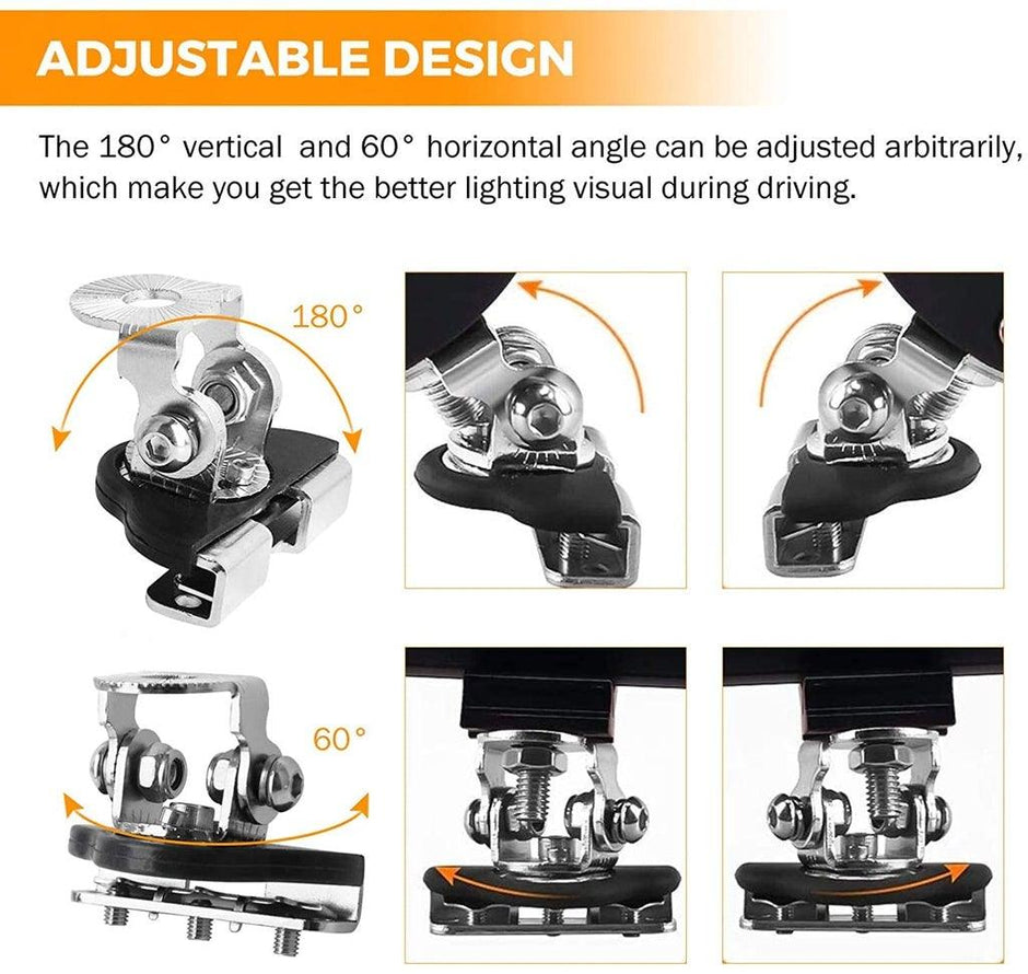 3 Inch 40W Spot/Flood Beam LED Pods Light + Universal LED Working Lights Mounting Brackets